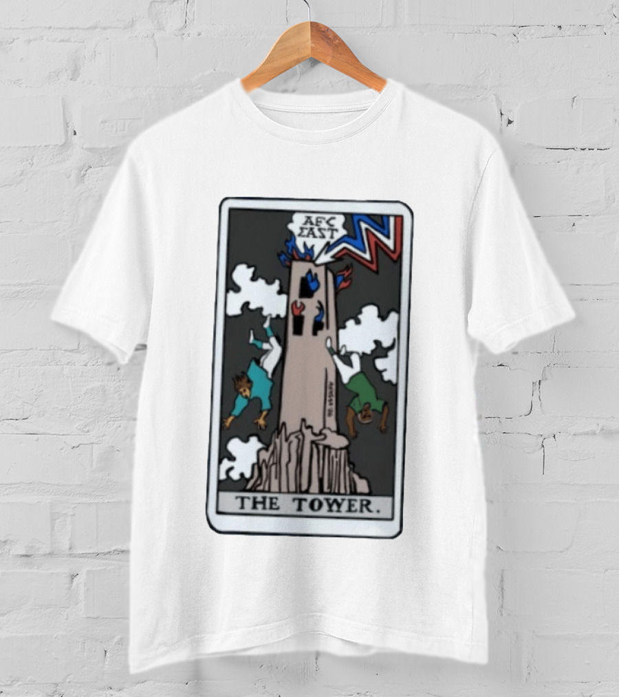 AFC East The Tower Tarot Card Football T-Shirt