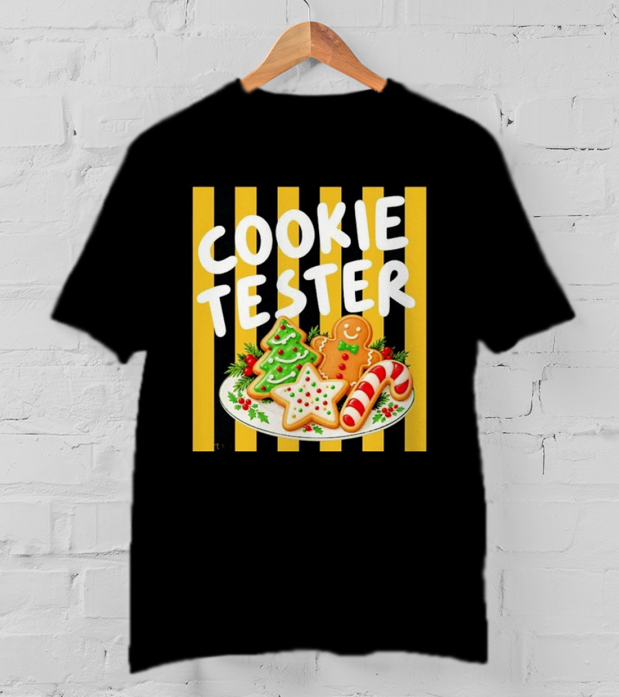 Cookie Tester Christmas Holiday Treats Gingerbread Man T-Shirt