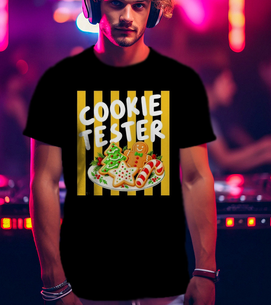 Cookie Tester Christmas Holiday Treats Gingerbread Man T-Shirt