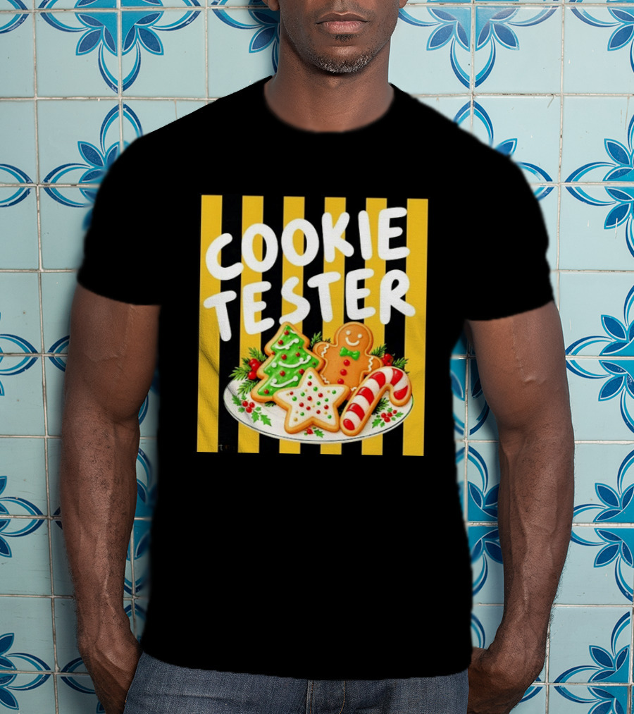 Cookie Tester Christmas Holiday Treats Gingerbread Man T-Shirt