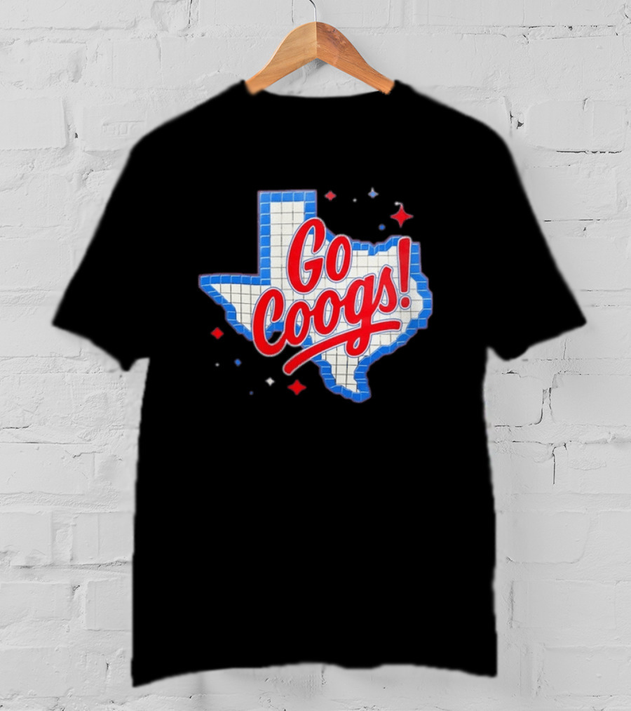 Go Coogs Houston Cougars Texas State Map T-Shirt