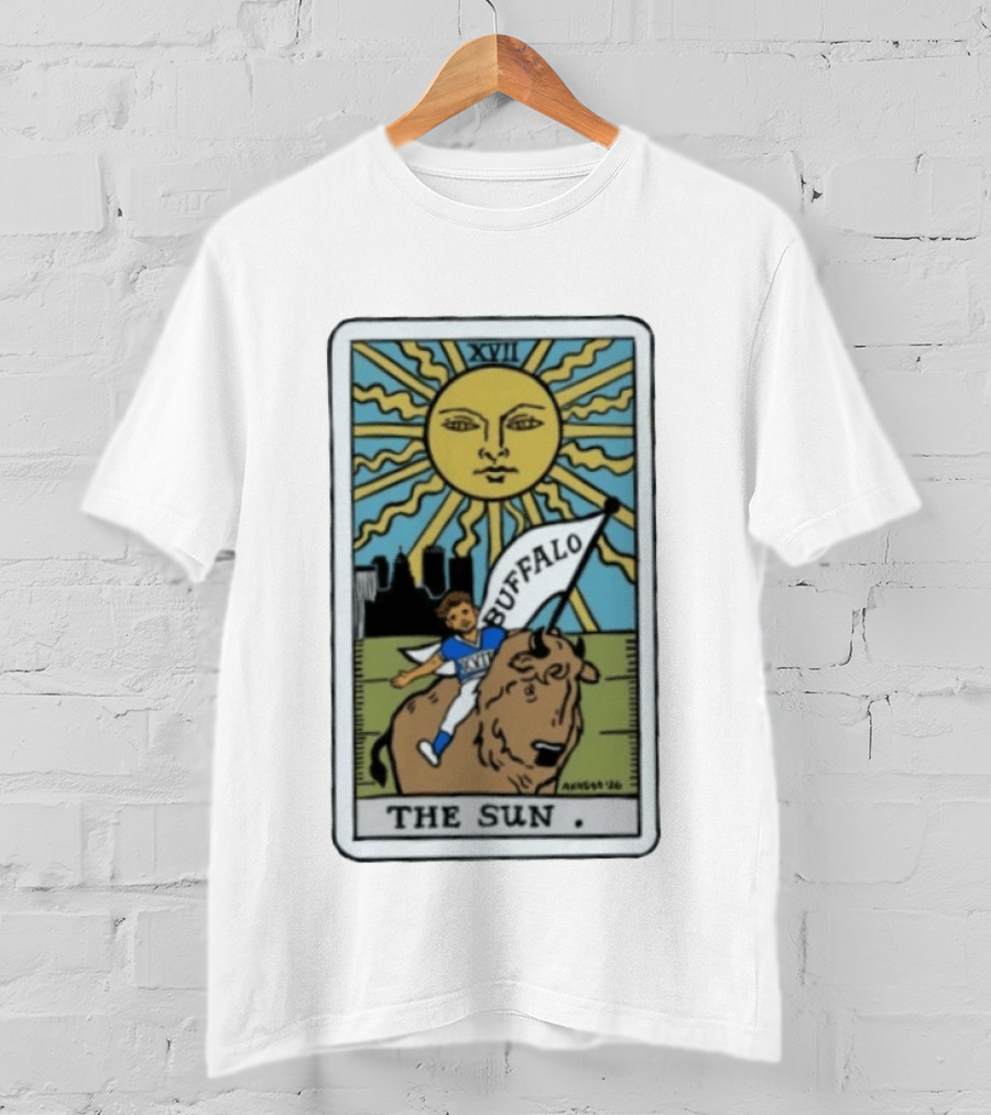 Buffalo Bills The Sun Tarot Card XVII T-Shirt
