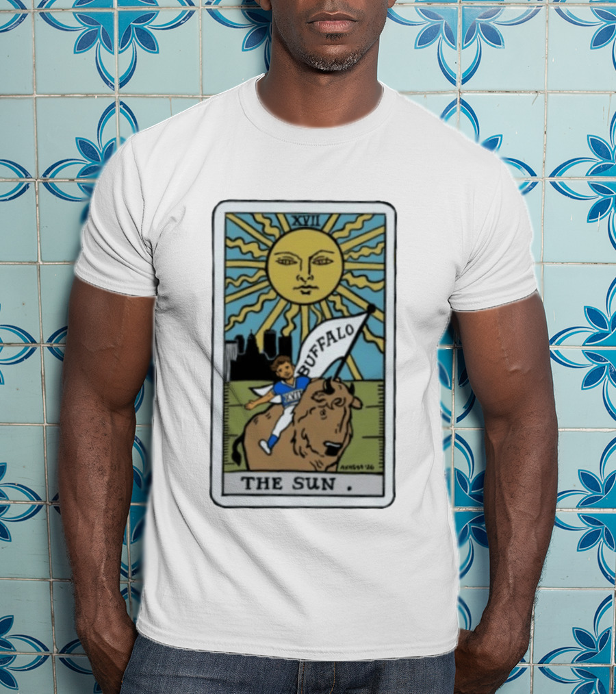Buffalo Bills The Sun Tarot Card XVII T-Shirt