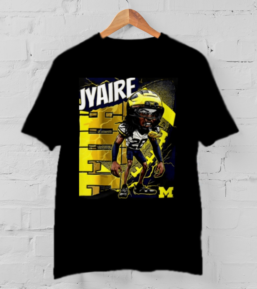 Jyaire Hill Michigan Wolverines Football Player Caricature T-Shirt