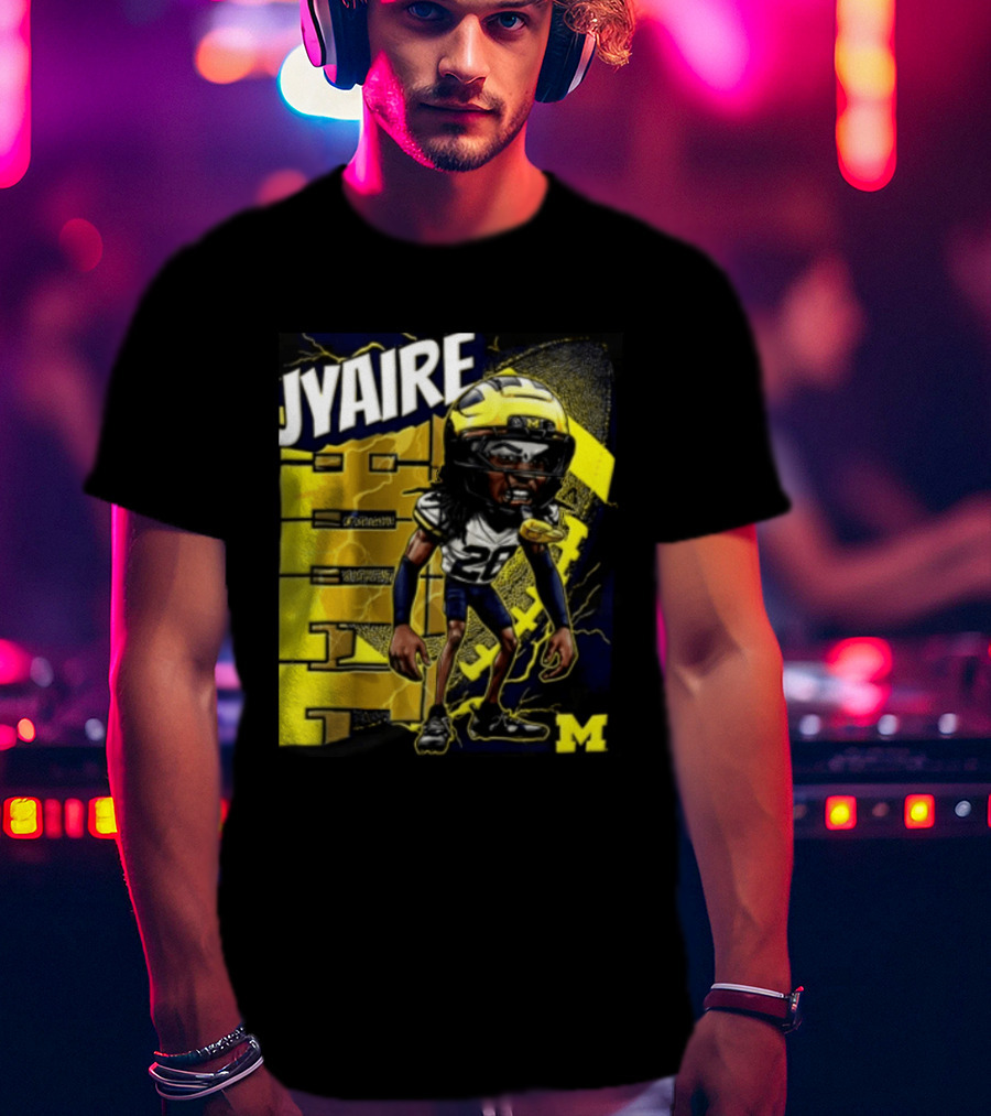 Jyaire Hill Michigan Wolverines Football Player Caricature T-Shirt