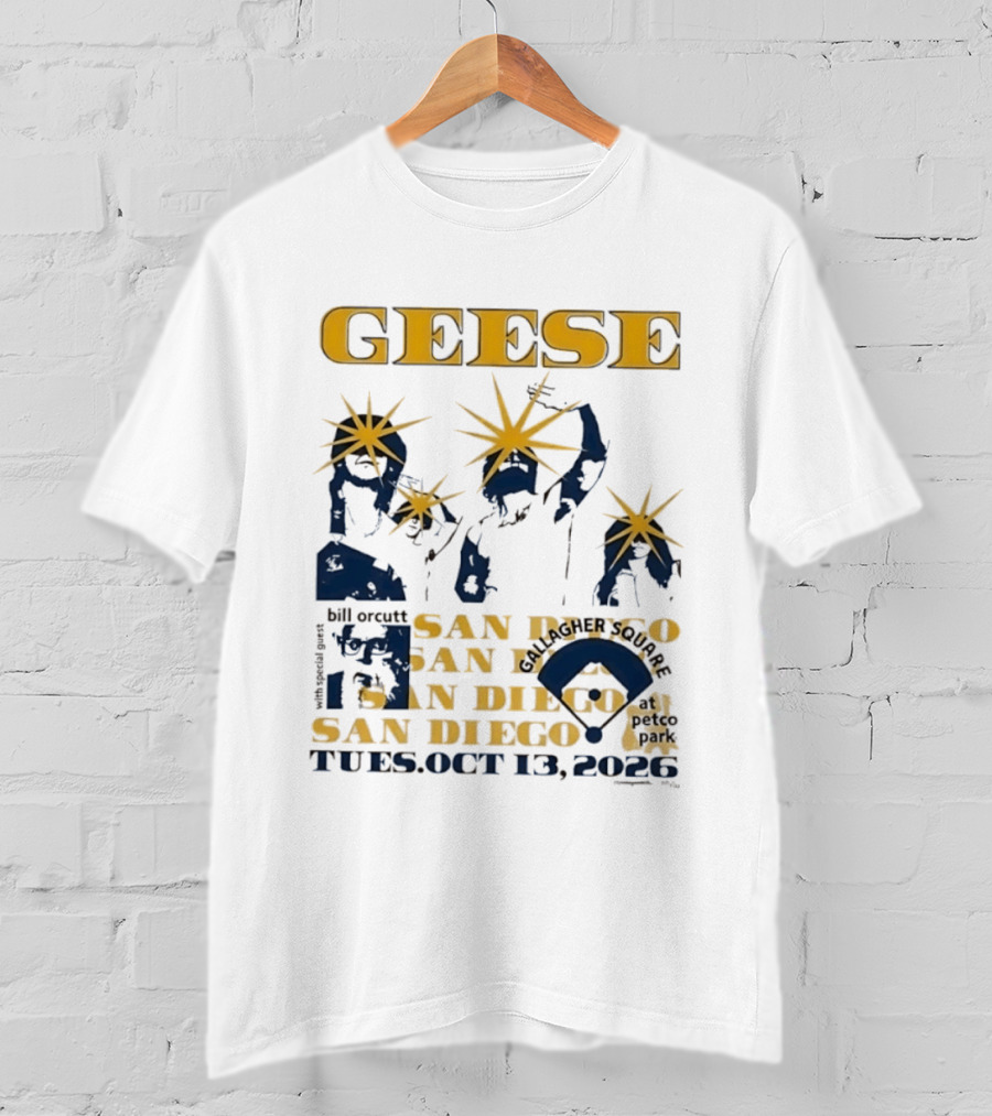 Geese With Special Guest Bill Orcutt At Gallagher Square San Diego October 13 2026 T-Shirt
