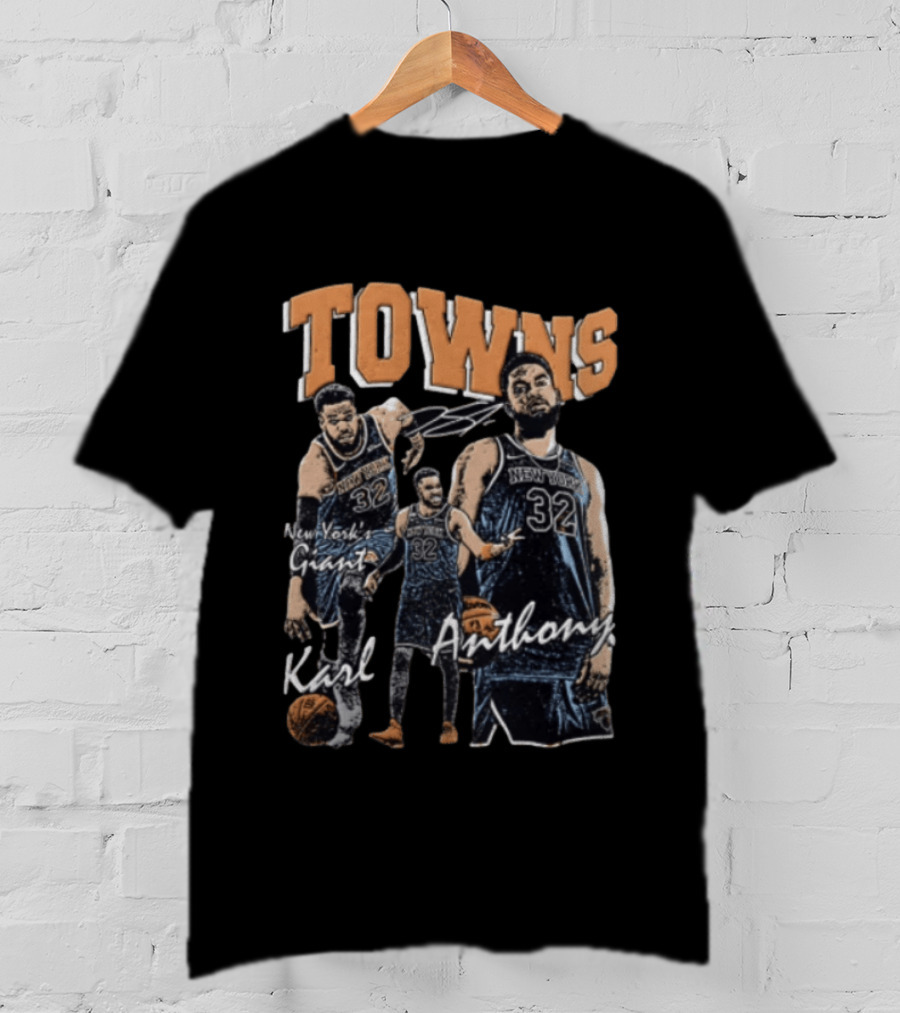 Karl Anthony Towns New York Knicks NBA Yorks Giant T-Shirt