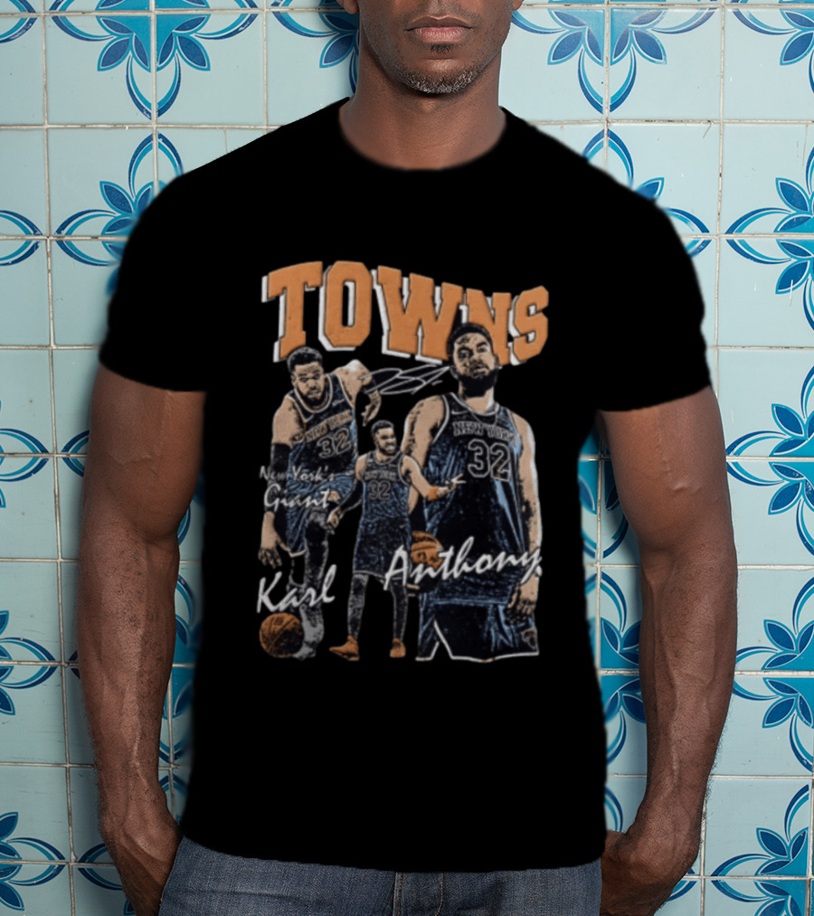 Karl Anthony Towns New York Knicks NBA Yorks Giant T-Shirt