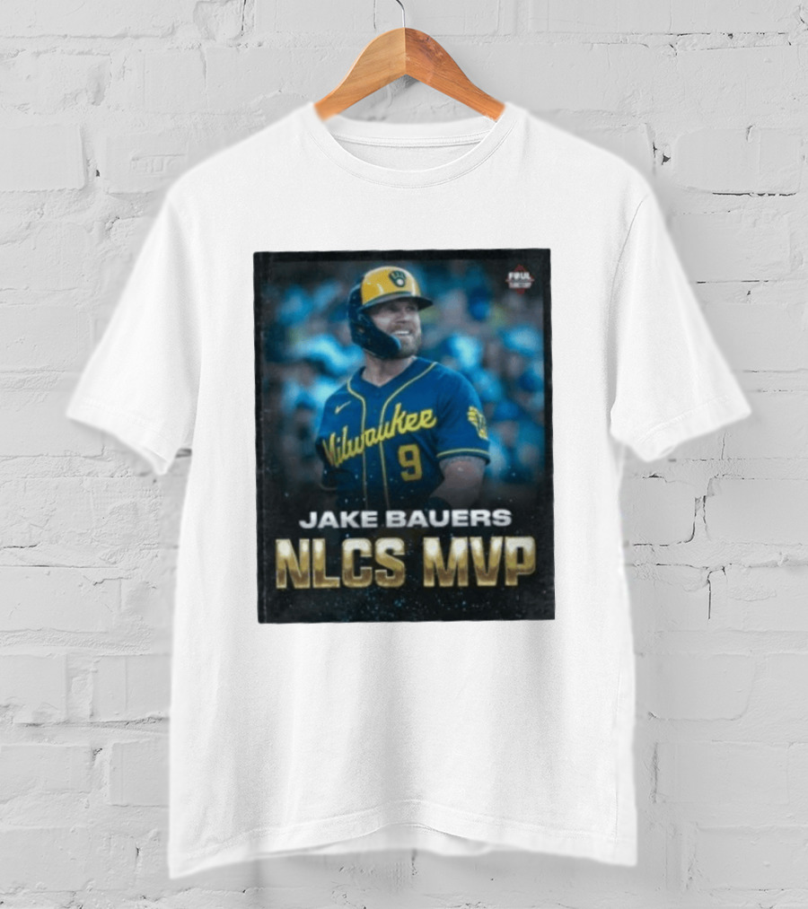 Jake Bauers Milwaukee Brewers No 9 NLCS MVP T-Shirt