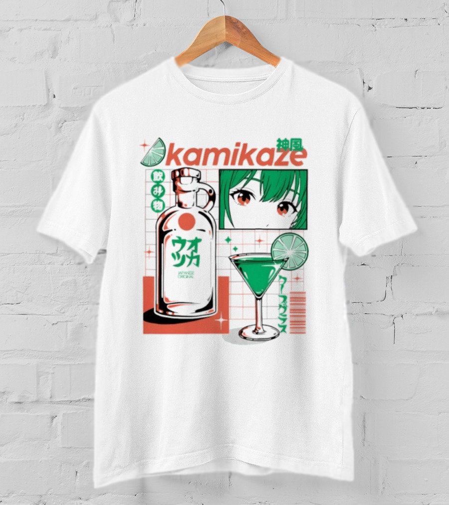 Kamikaze Japanese Original Cocktail Anime T-Shirt