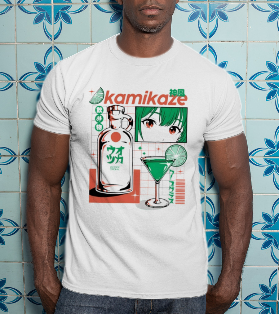 Kamikaze Japanese Original Cocktail Anime T-Shirt