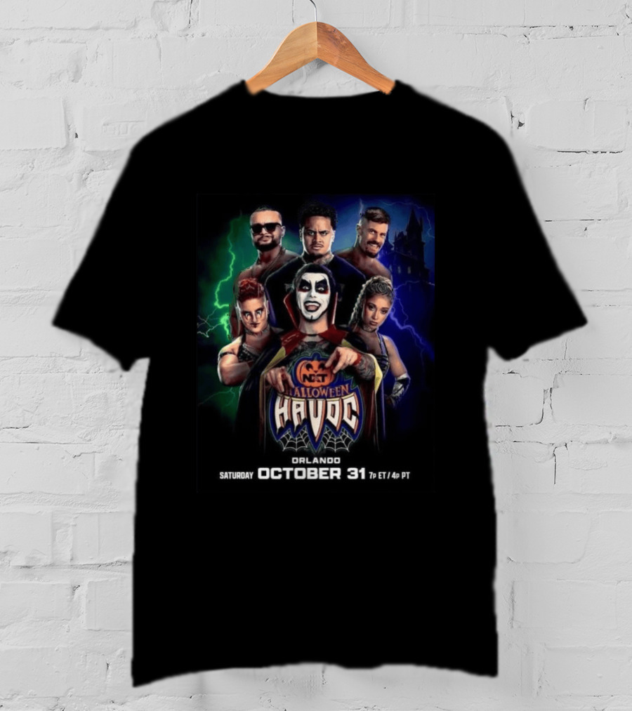 WWE NXT Halloween Havoc Orlando Saturday October 31 Featuring Wrestlers With Spooky Castle T-Shirt