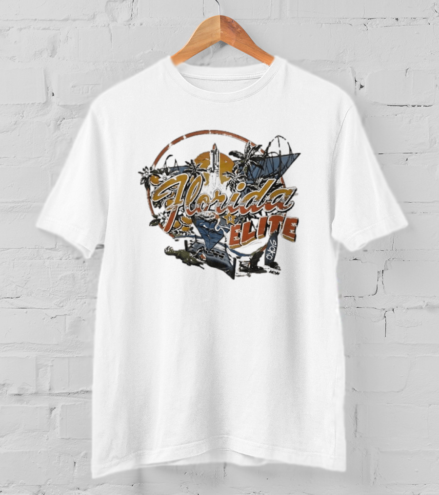Florida Is Elite AEW Sicko Wrestling Adventure Rocket Palms T-Shirt
