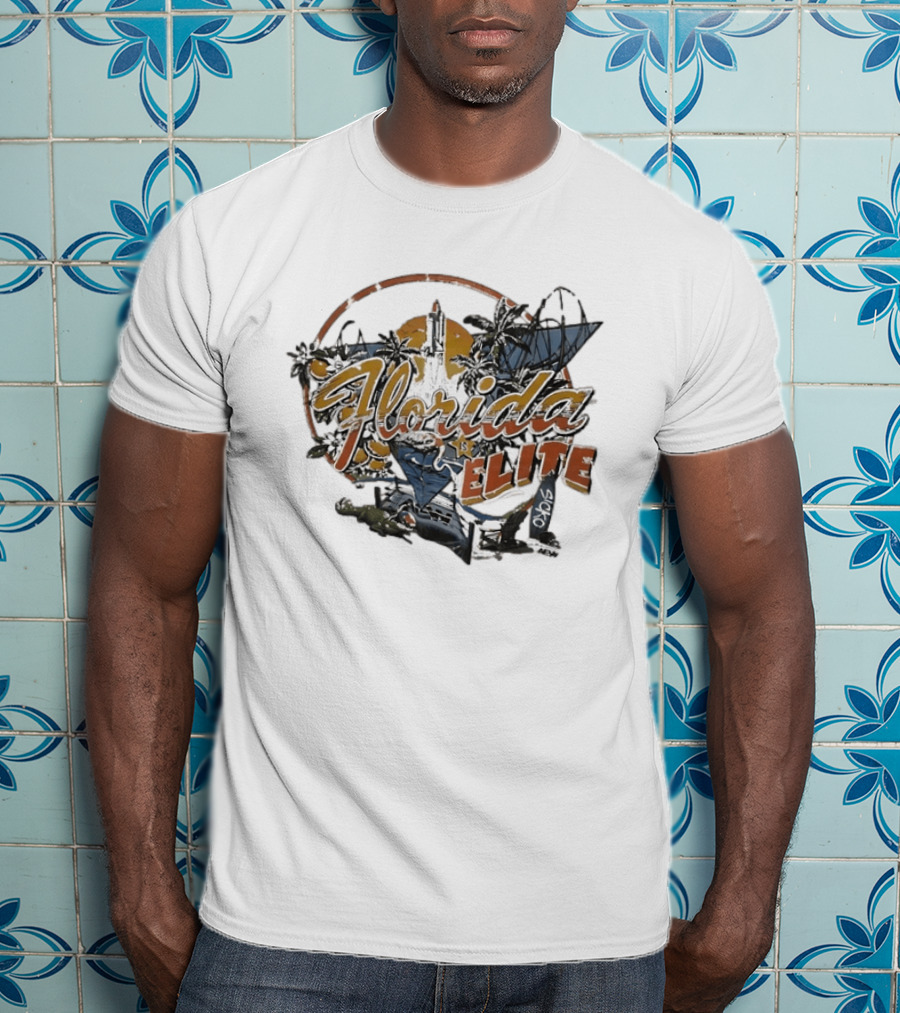 Florida Is Elite AEW Sicko Wrestling Adventure Rocket Palms T-Shirt