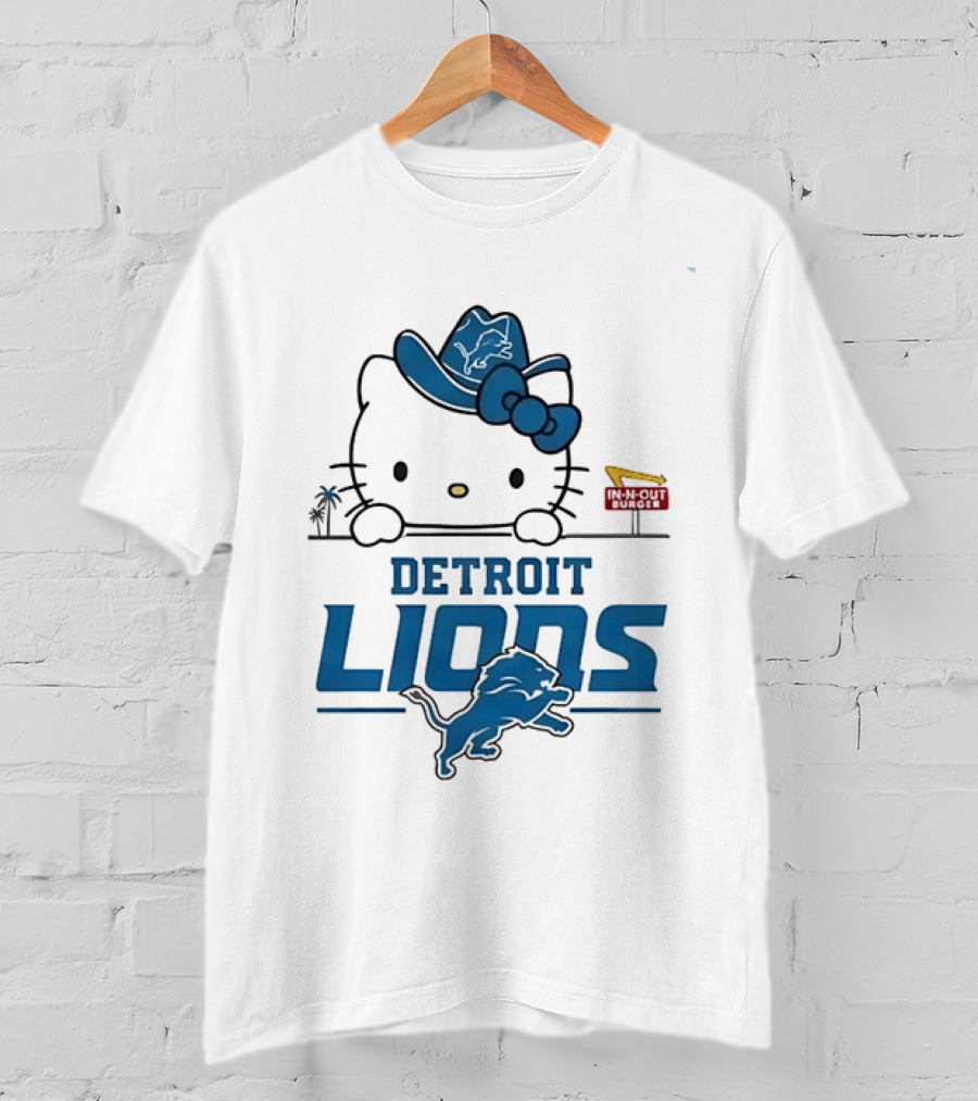 Detroit Lions Hello Kitty In N Out Burger T-Shirt
