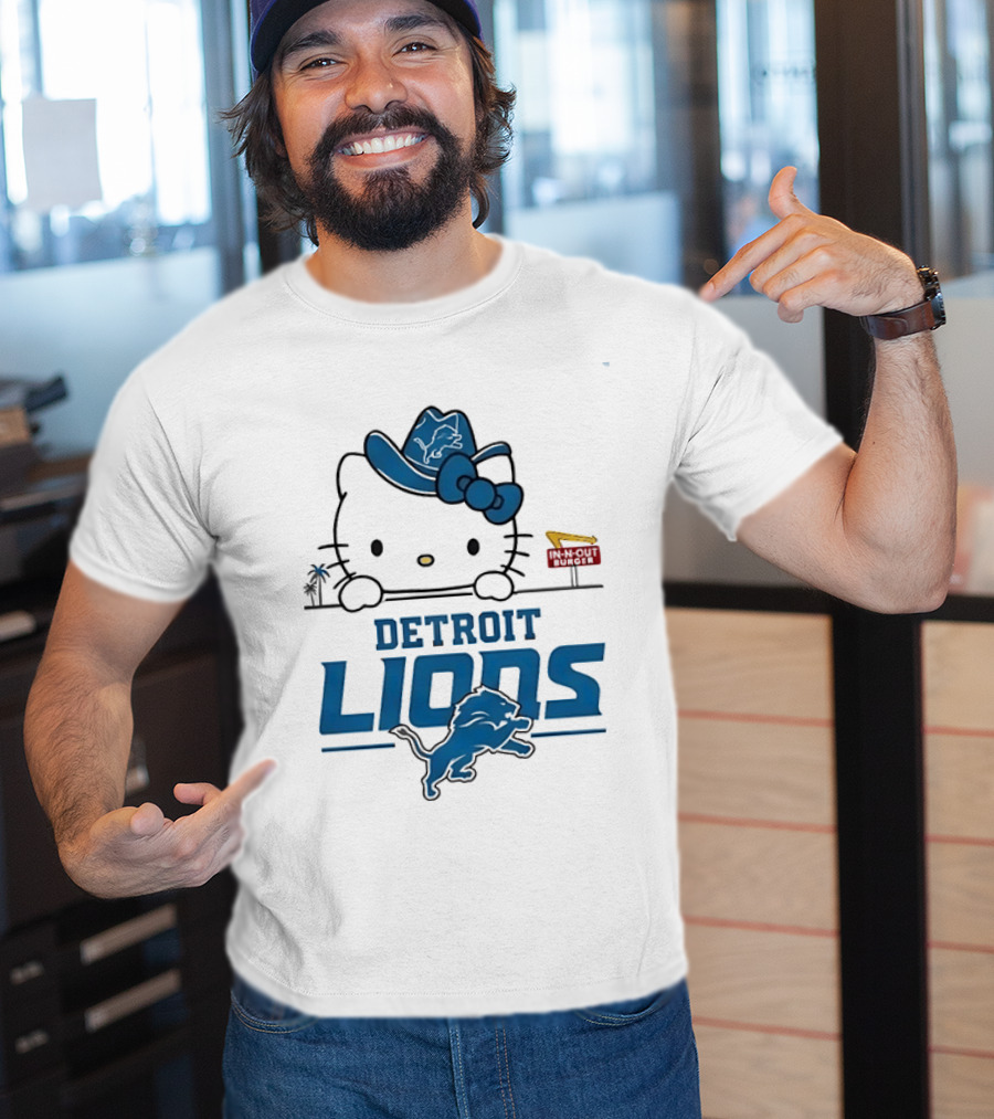 Detroit Lions Hello Kitty In N Out Burger T-Shirt