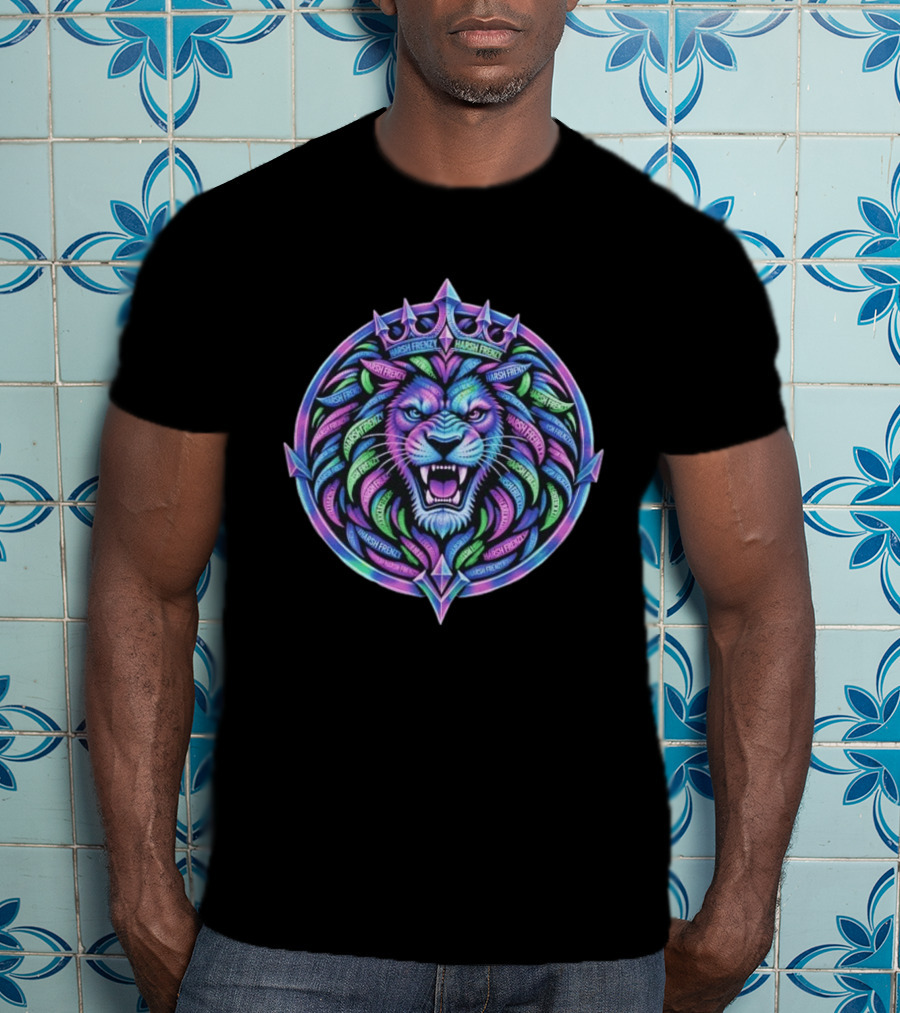 Harsh Frenzy Lion Crown Psychedelic T-Shirt