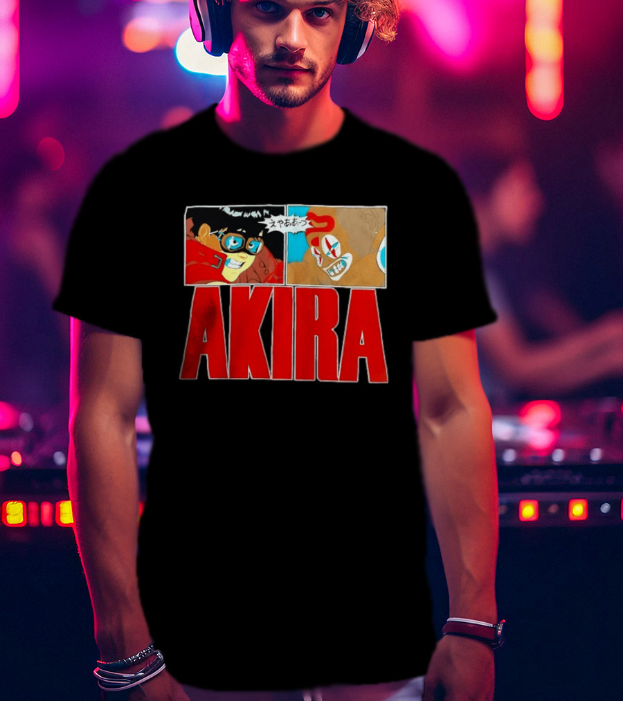 Akira Anime Manga Kaneda Joker Panels Japanese T-Shirt