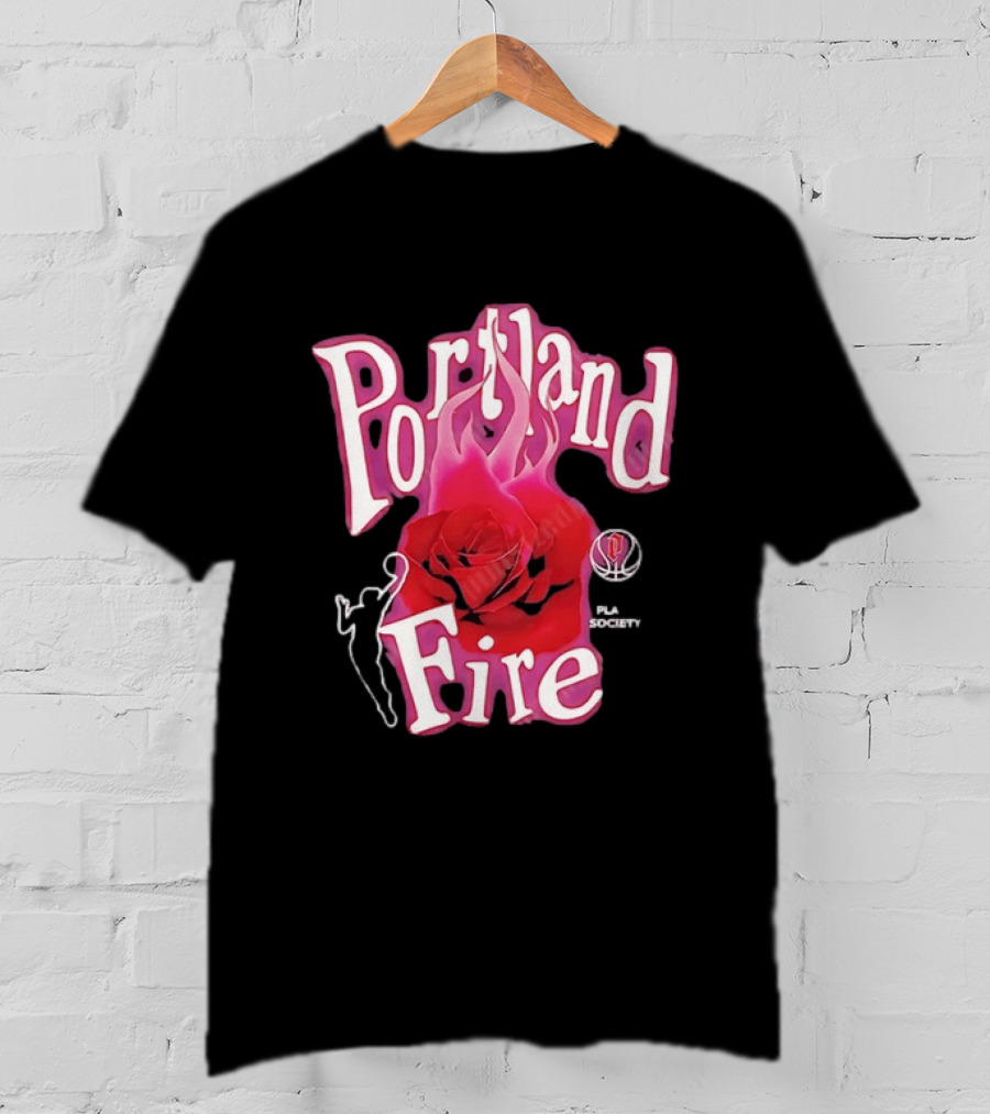 Portland Fire Playa Society Rose Basketball T-Shirt