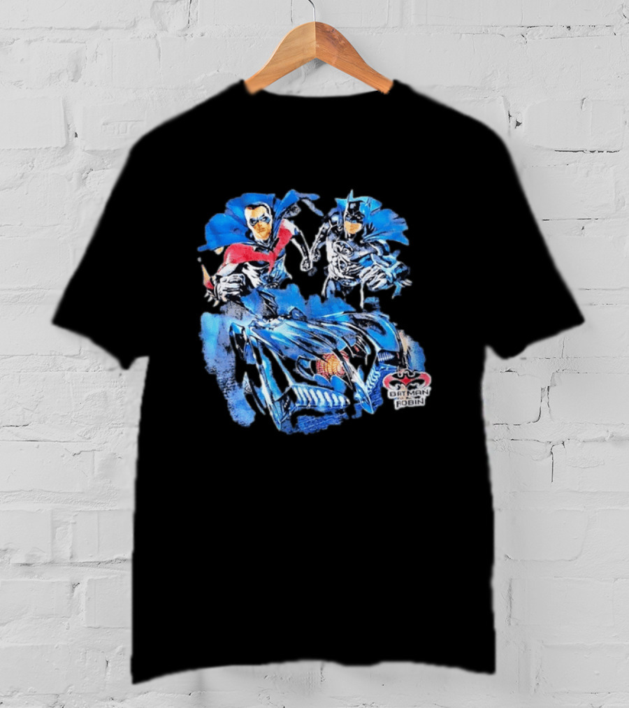 Batman Robin Dynamic Duo Batmobile DC Comics Adventure T-Shirt