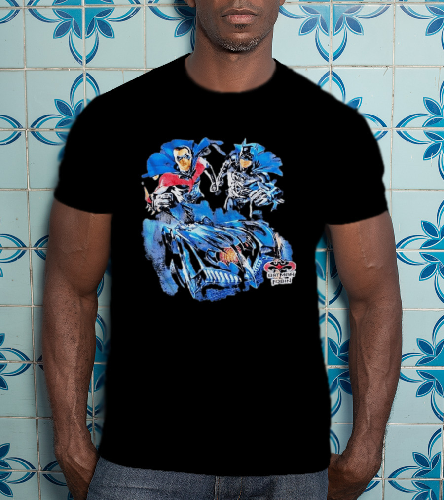 Batman Robin Dynamic Duo Batmobile DC Comics Adventure T-Shirt