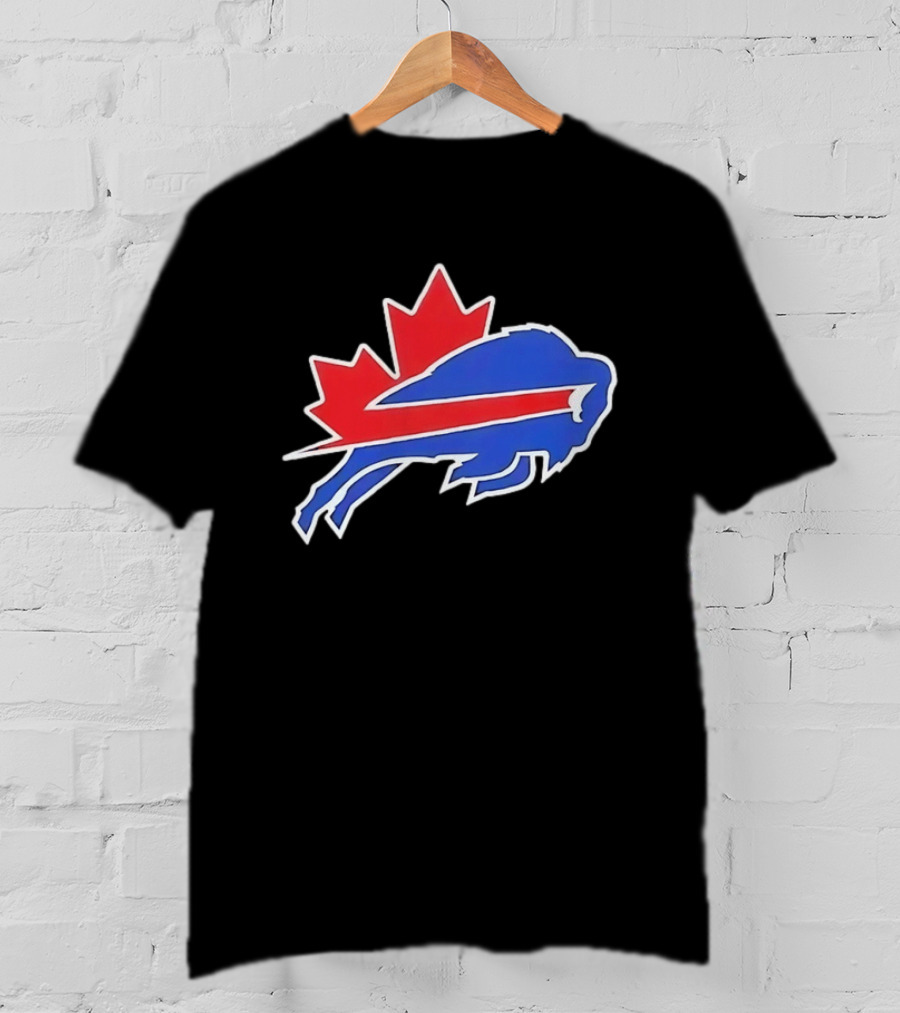 Buffalo Bills Maple Leaf Blue Red Buffalo T-Shirt