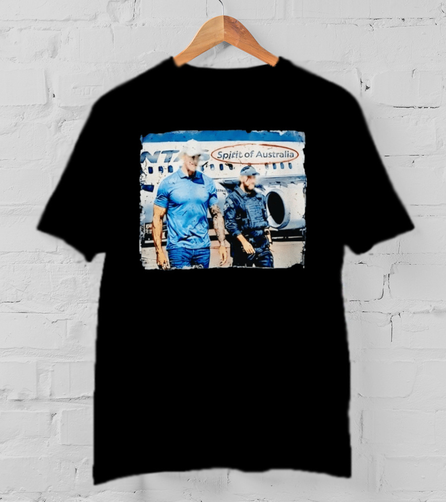 Qantas Spirit Of Australia Distressed Aviation Plane Crew T-Shirt