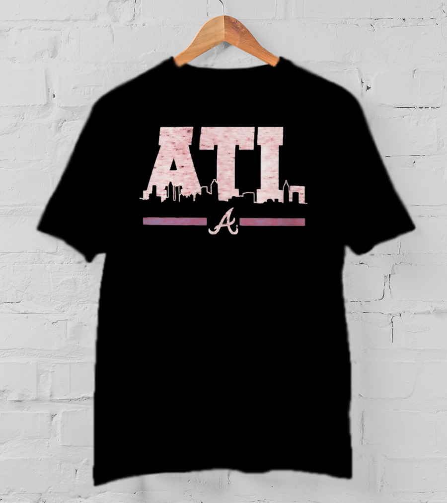 Atlanta Braves ATL Skyline Distressed MLB T-Shirt