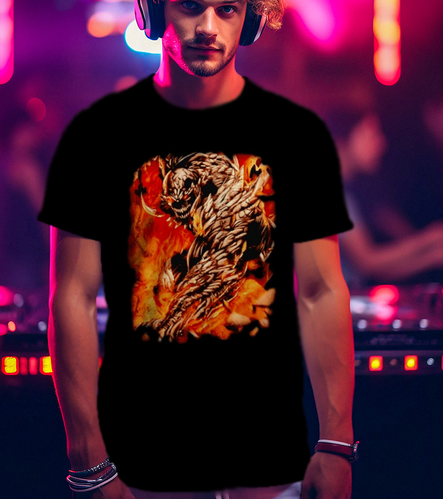Doomsday DC Comics Villain Fire T-Shirt