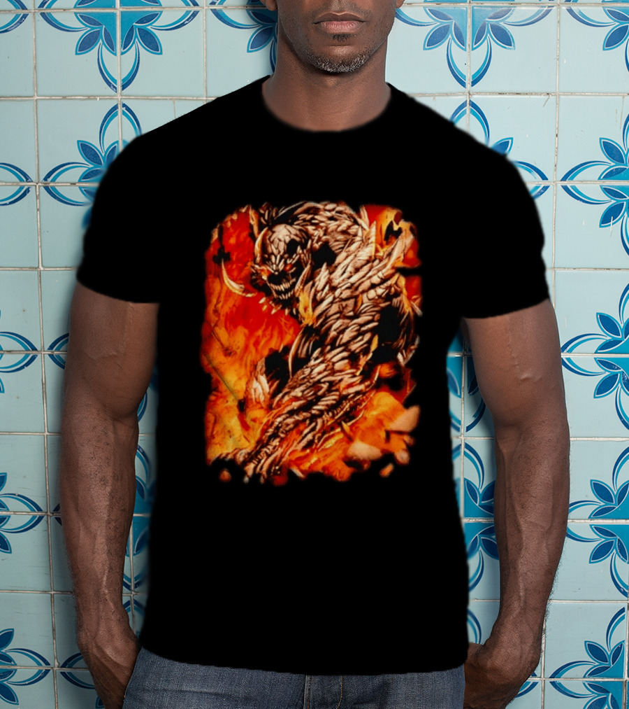 Doomsday DC Comics Villain Fire T-Shirt