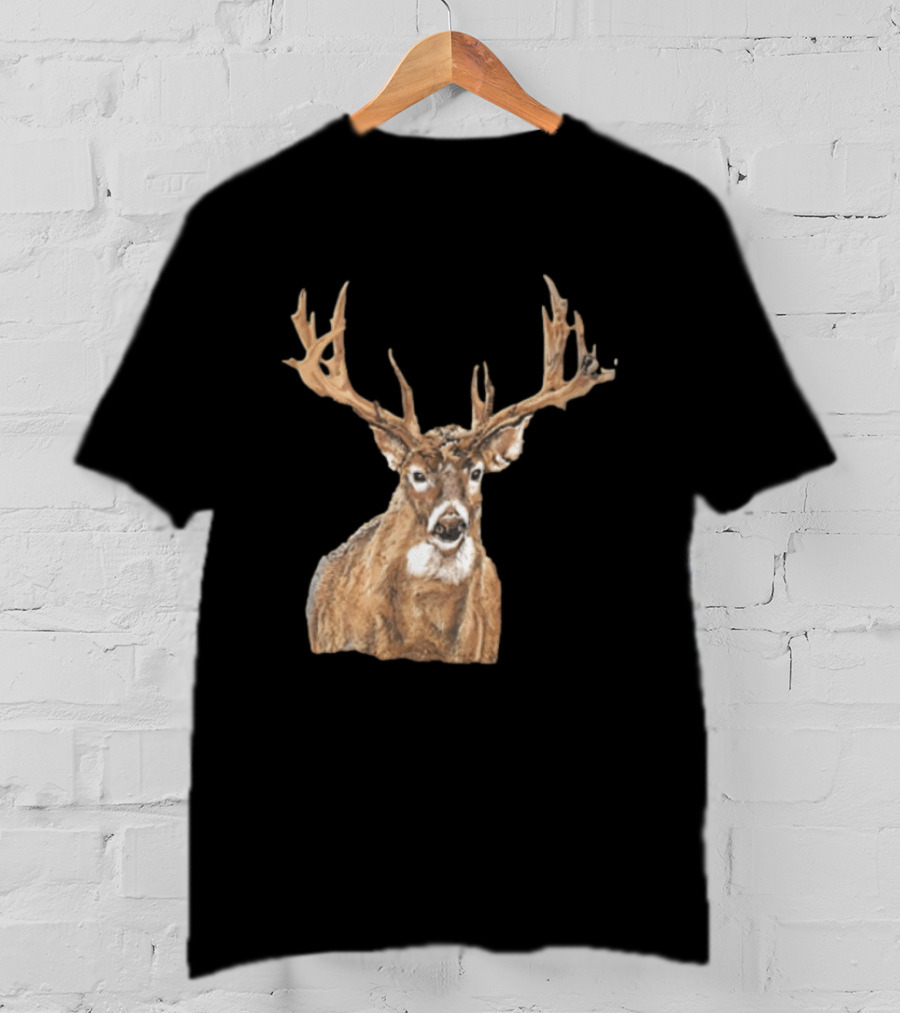 Simply Southern Large Buck Deer Head Drawing T-Shirt