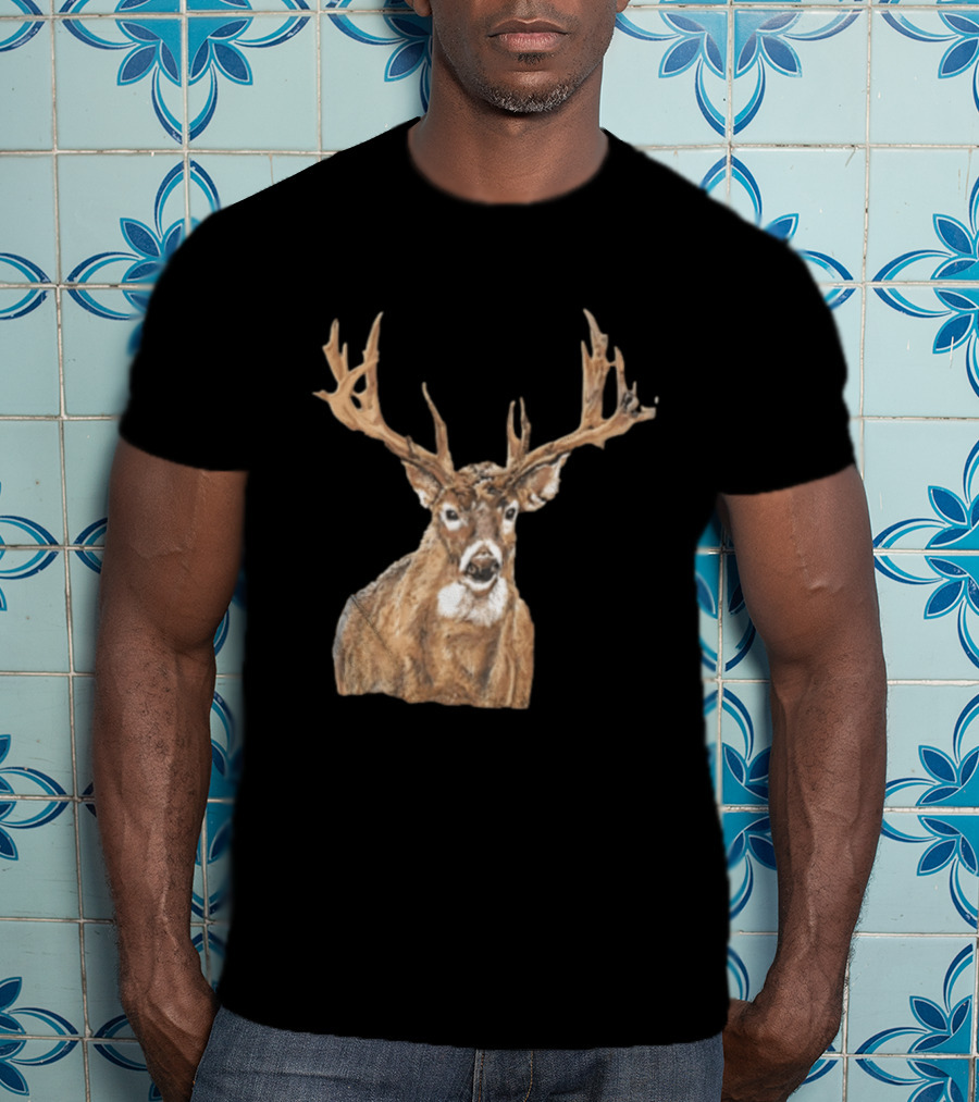 Simply Southern Large Buck Deer Head Drawing T-Shirt