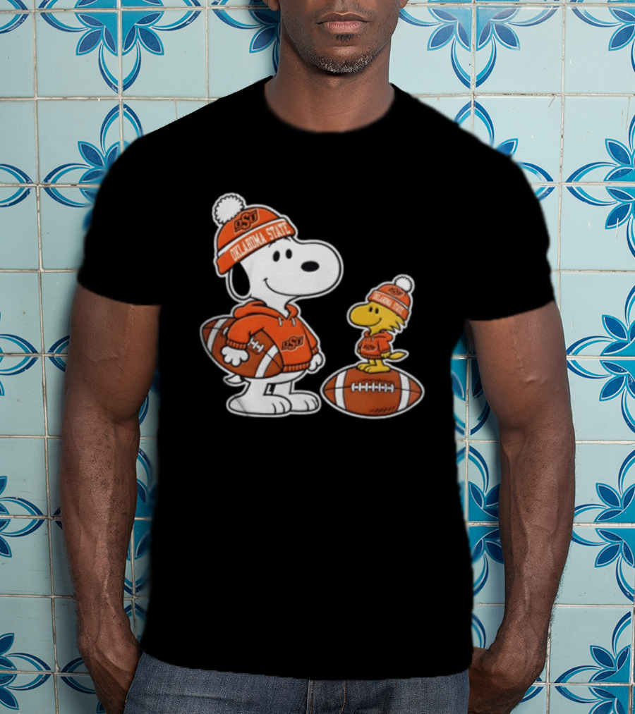 Snoopy And Woodstock Oklahoma State Cowboys Football Fans 2026 T-Shirt