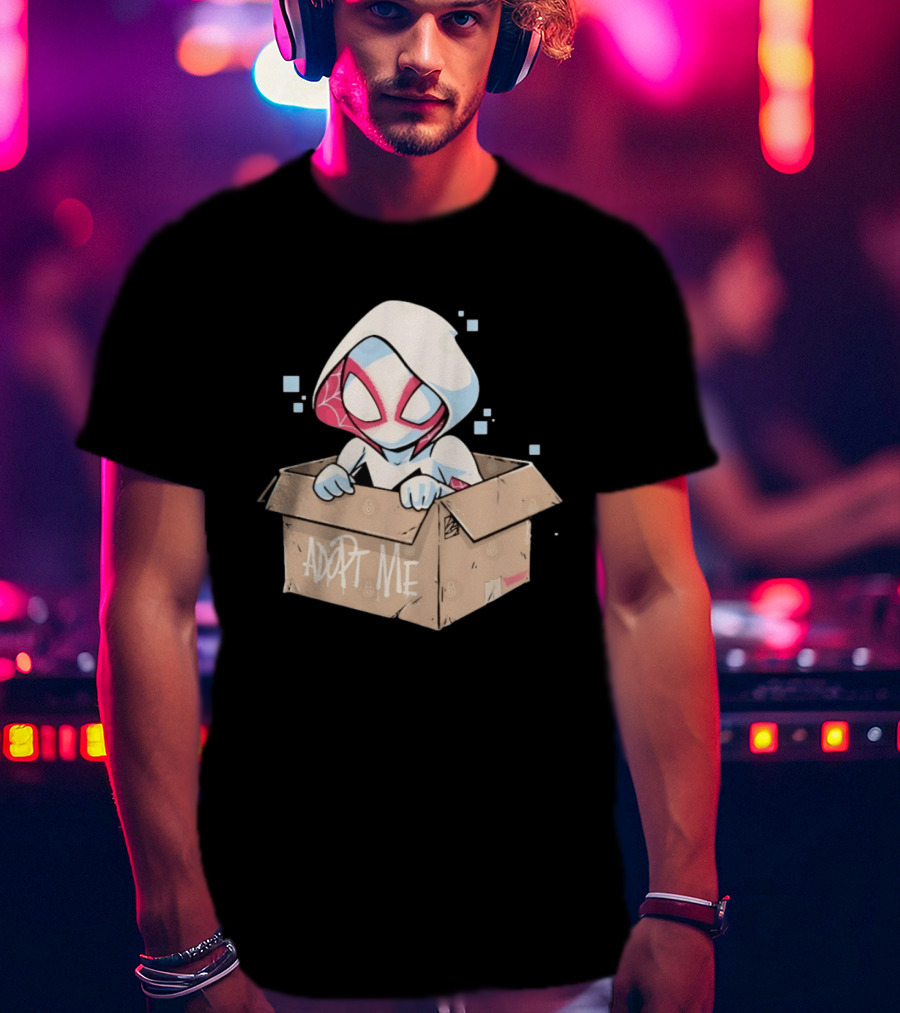 Ghost Spider Adopt Me Box Spider Gwen Marvel T-Shirt