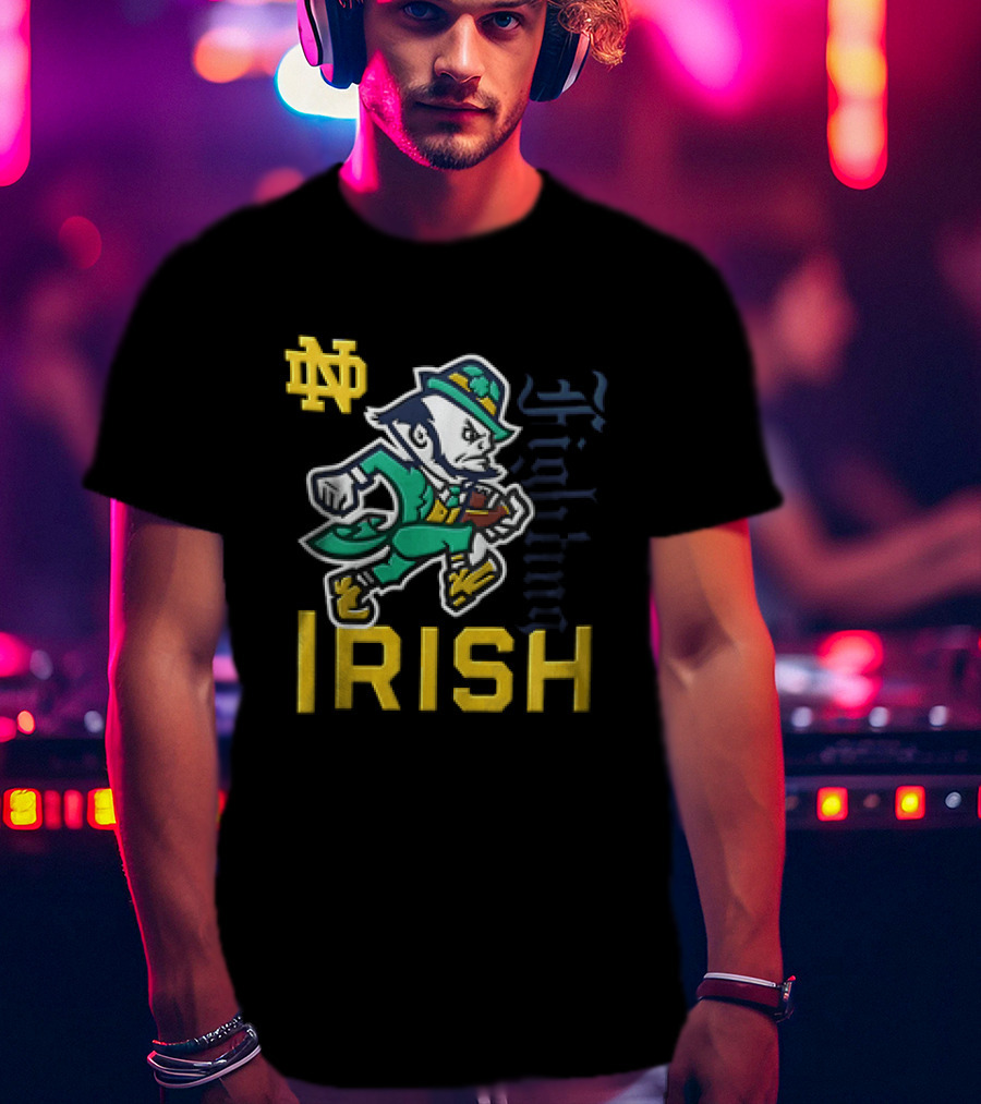 Notre Dame Fighting Irish Football ND Running Irishman T-Shirt
