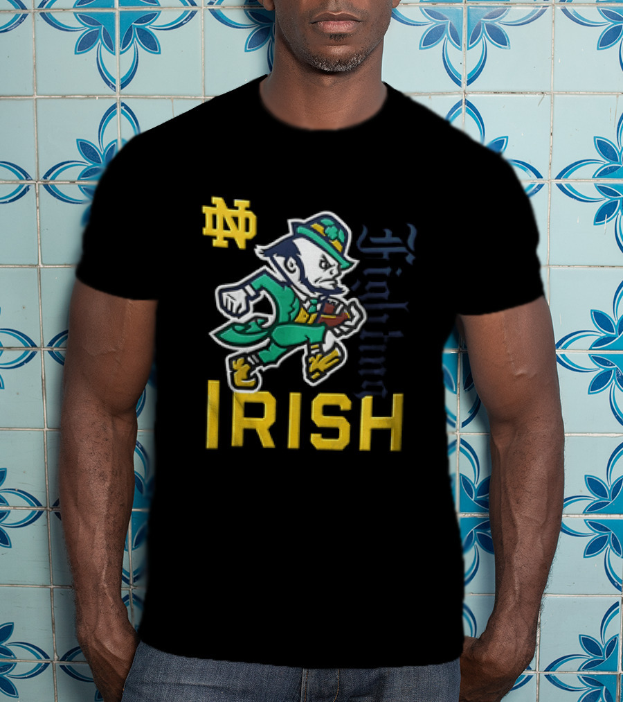 Notre Dame Fighting Irish Football ND Running Irishman T-Shirt