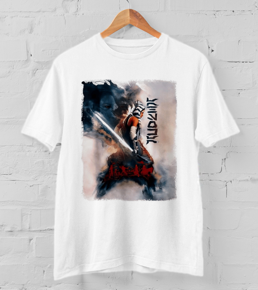 Ahsoka Tano Jedi Warrior Lightsaber Arabic Calligraphy Star Wars T-Shirt