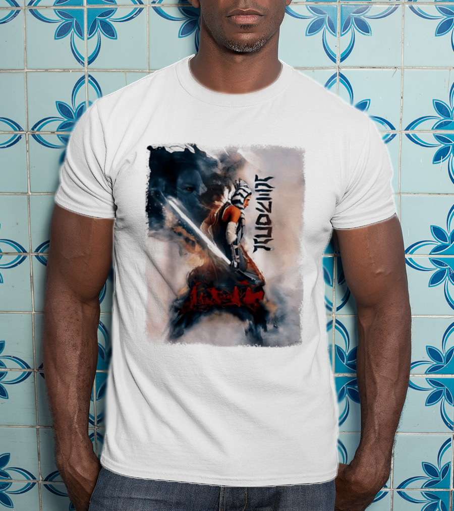 Ahsoka Tano Jedi Warrior Lightsaber Arabic Calligraphy Star Wars T-Shirt