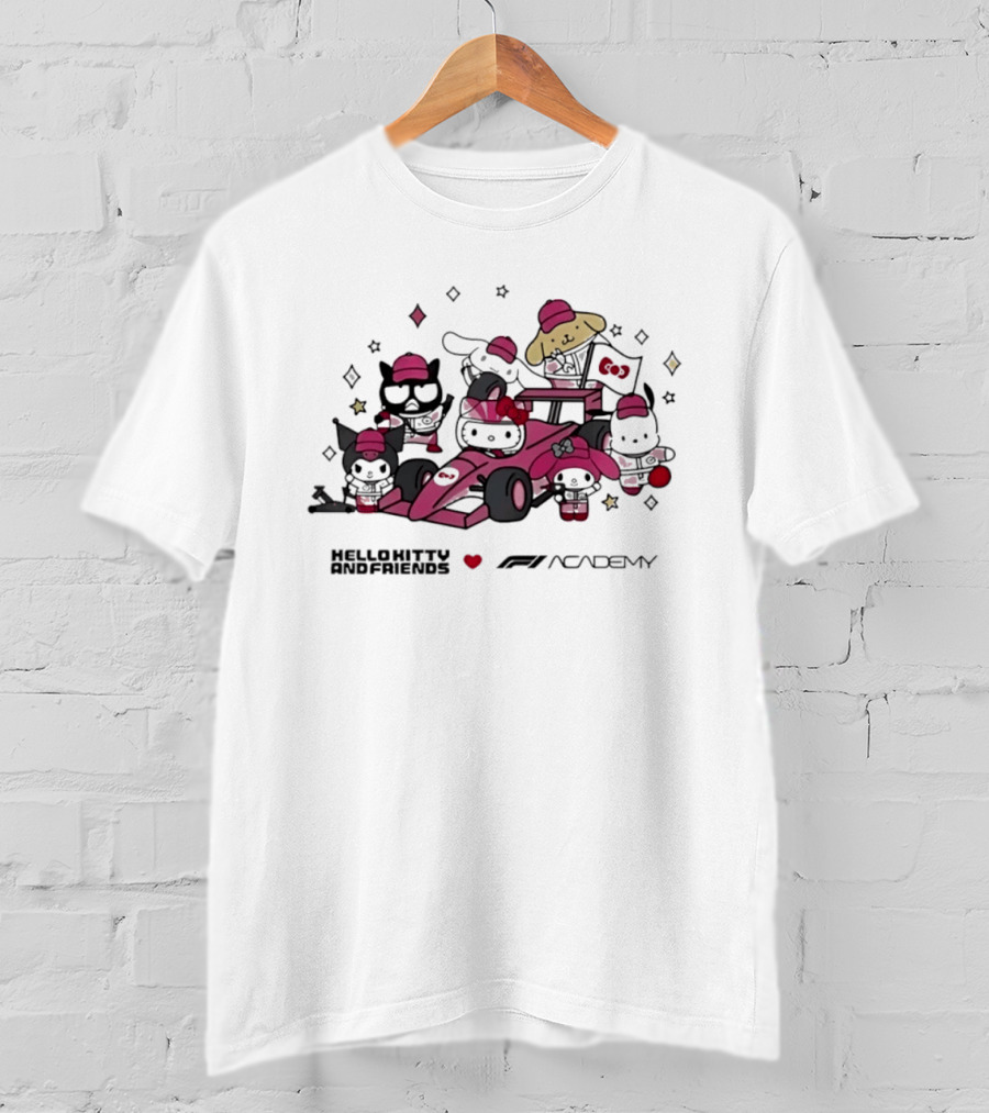 Hello Kitty And Friends Heart F1 Academy Racing Team T-Shirt