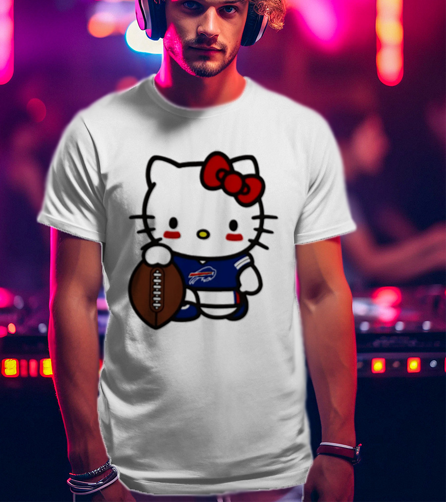 Hello Kitty Buffalo Bills Football Character Fan T-Shirt