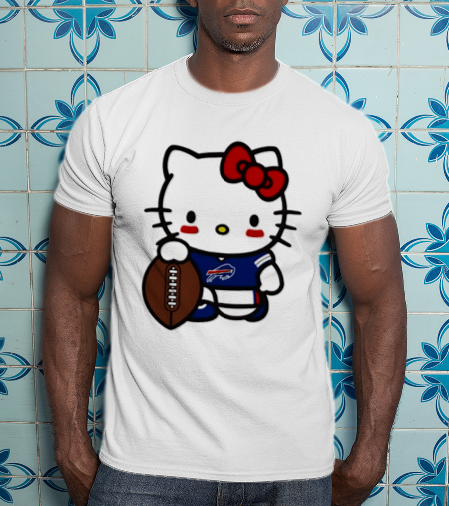 Hello Kitty Buffalo Bills Football Character Fan T-Shirt