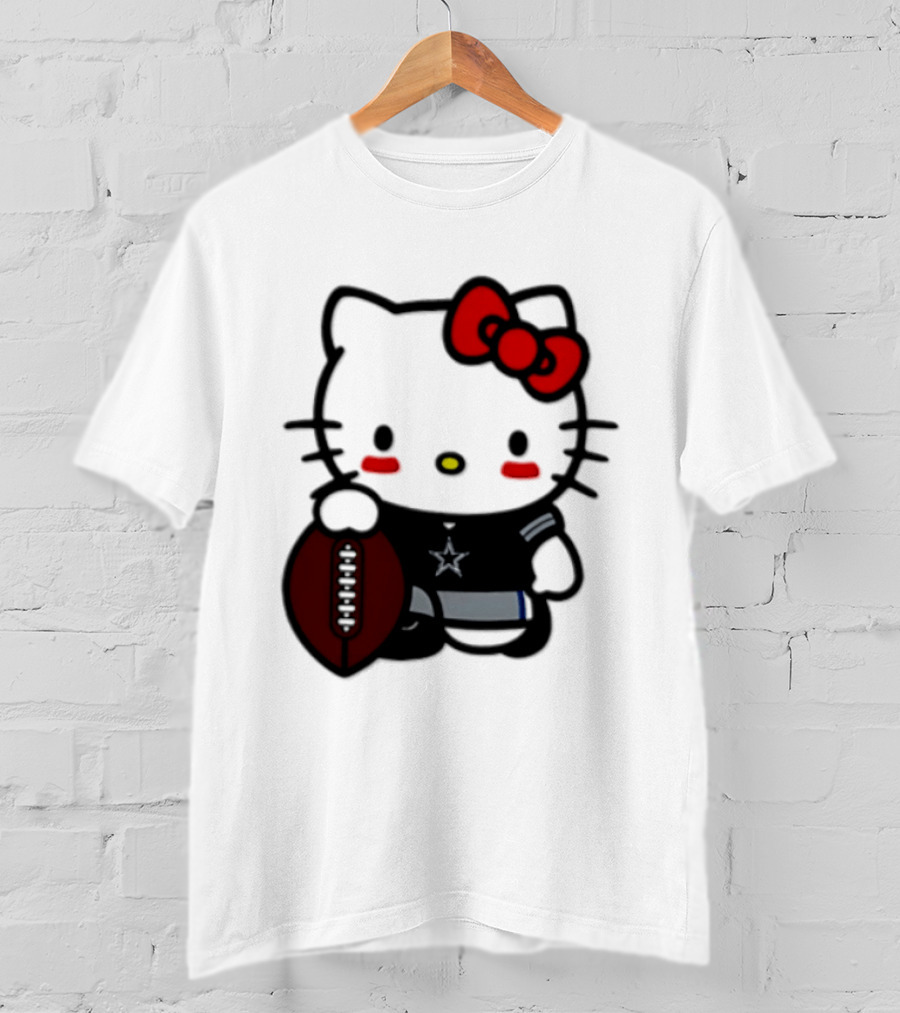 Hello Kitty Dallas Cowboys Football Fan T-Shirt