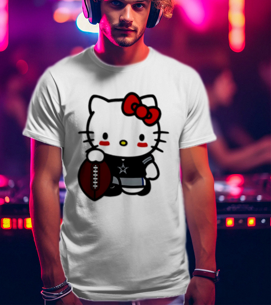Hello Kitty Dallas Cowboys Football Fan T-Shirt