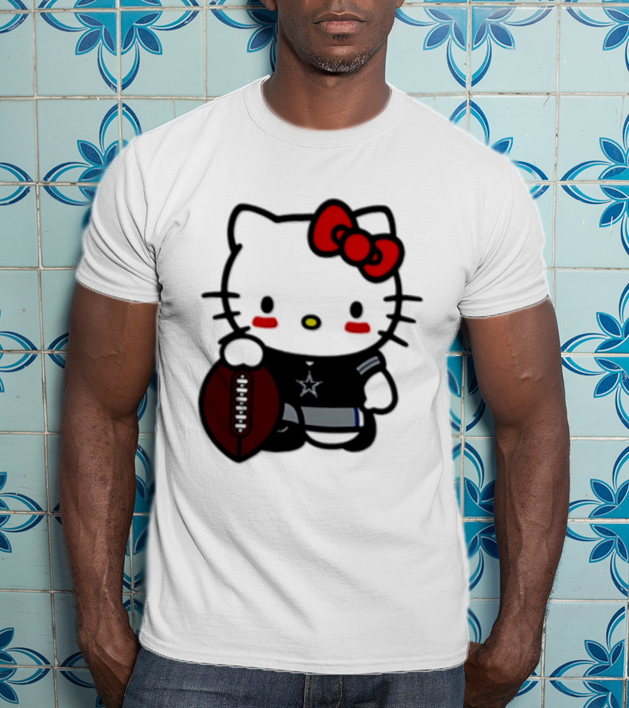 Hello Kitty Dallas Cowboys Football Fan T-Shirt