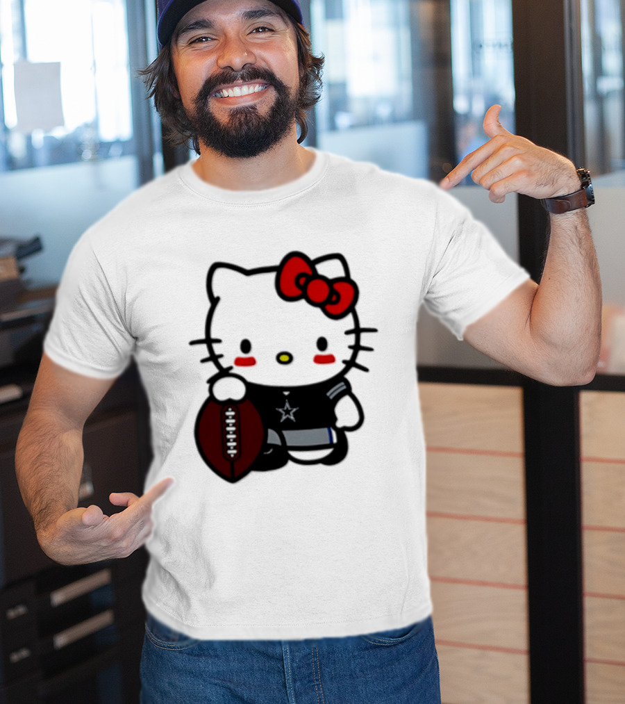 Hello Kitty Dallas Cowboys Football Fan T-Shirt