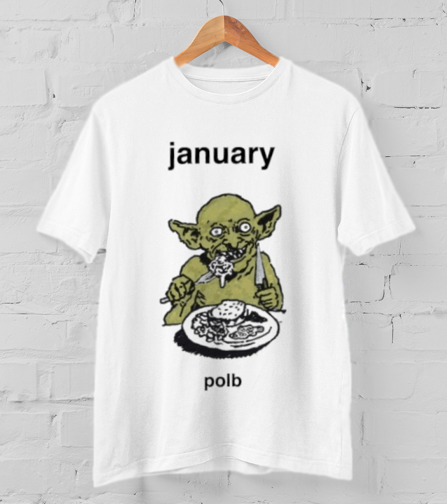 January Polb Goblin Eating T-Shirt