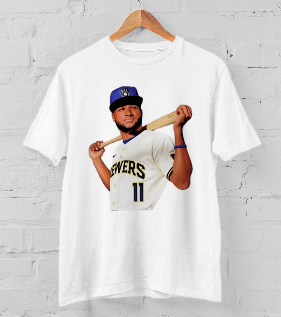 Manny Pina Milwaukee Brewers Number 11 Catcher MLB Baseball T-Shirt