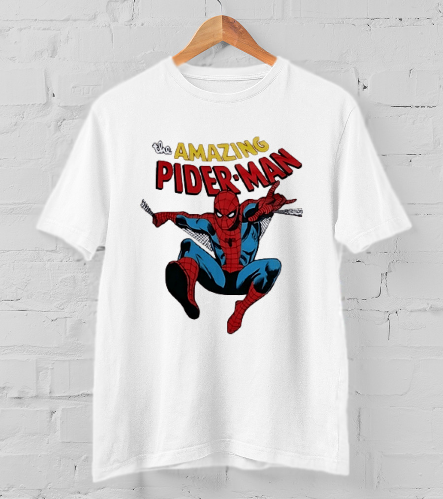 The Amazing Spider Man Marvel Superhero Classic Action Pose T-Shirt