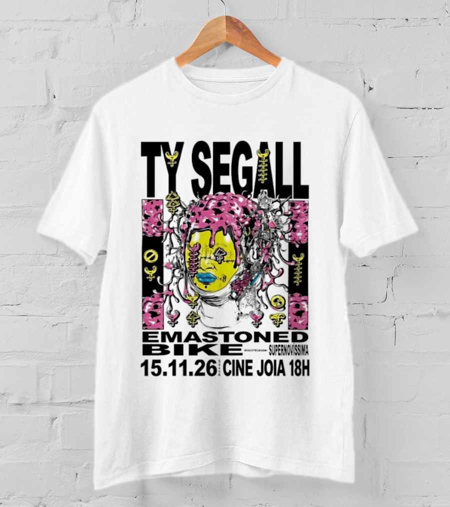 Ty Segall Emastoned Bike Concert At Cine Joia 15.11.26 18H Vibrant Psychedelic Face T-Shirt