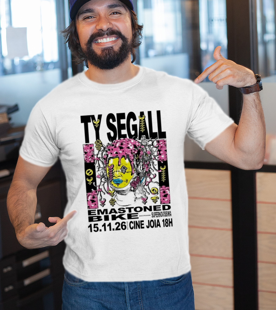 Ty Segall Emastoned Bike Concert At Cine Joia 15.11.26 18H Vibrant Psychedelic Face T-Shirt